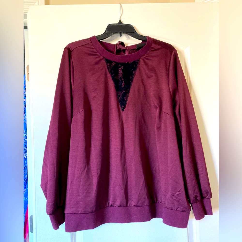 Lane Bryant long sleeve blouse shirt